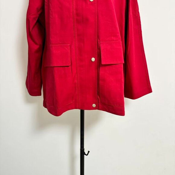 The Row  elodianna two-tone cotton-canvas jacket - red - Picture 6 of 10